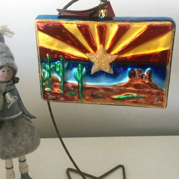 ✨NEW Rare Christopher Radko ARIZONA State Grand Canyon Handmade Glass Ornament ✨ - Picture 2 of 8